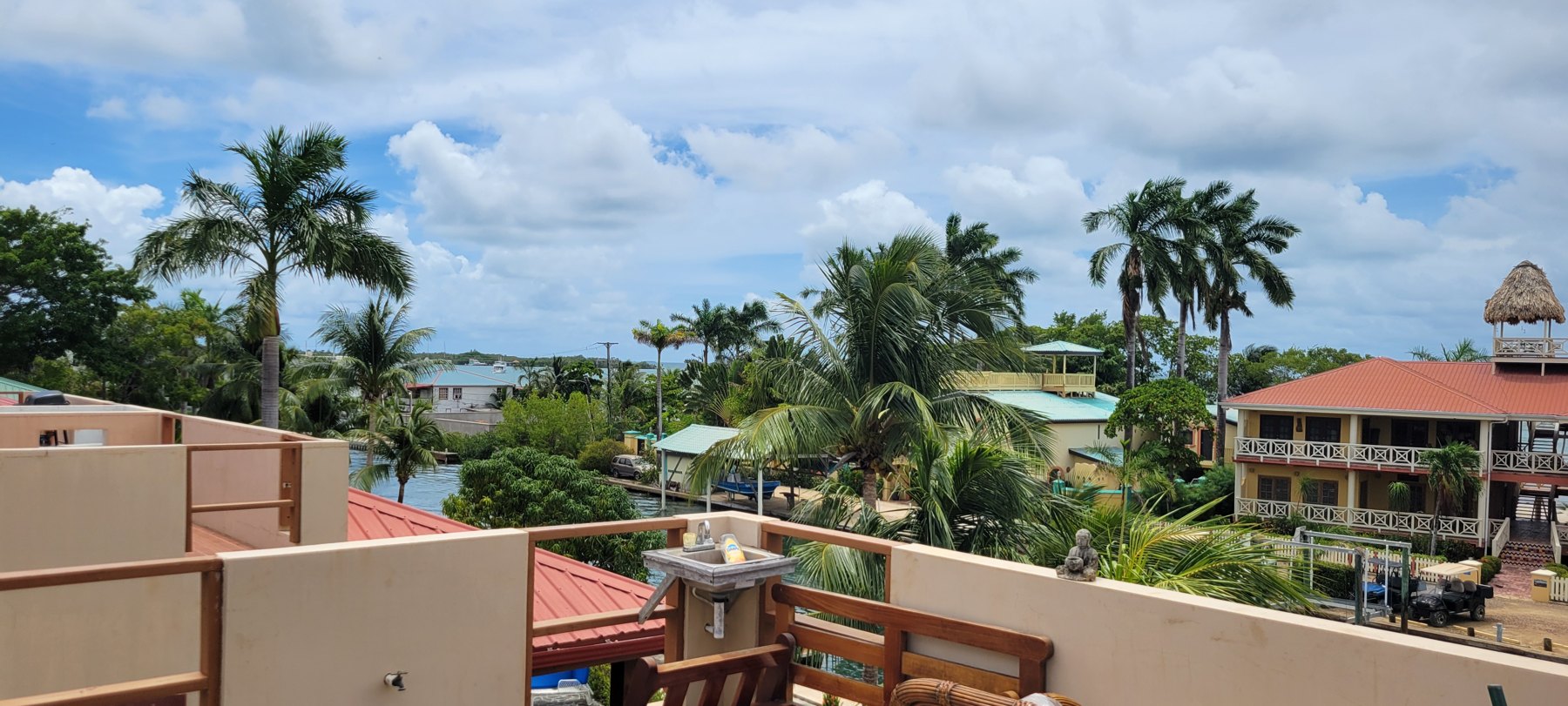 Rooftop palapa with panoramic water view
